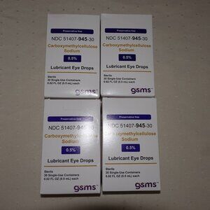 LOT OF (4) BOXES GSMS LUBRICANT EYE DROPS PRESERVATIVE FREE